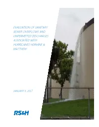 Evaluation of Sanitary Sewer Overflows and Unpermitted Discharges Associated with Hurricanes Hermine & Matthew