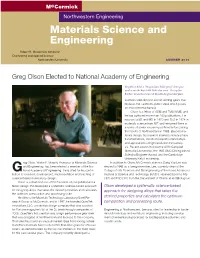 Materials Science and Engineering
