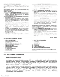 Sodium Chloride Injection USP 0.9% Prefilled Syringes, for Intravascular Use Only ------WARNINGS and PRECAUTIONS ------Initial U.S