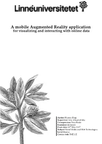 A Mobile Augmented Reality Application for Visualizing and Interacting with Online Data