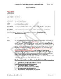 Draft Comprehensive Plan Environmental Protection Element
