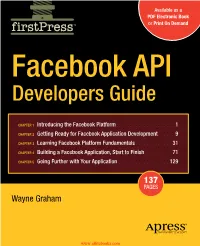 Facebook API Developers Guide
