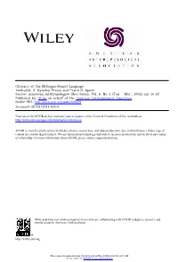 Glossary of the Mohegan-Pequot Language Author(S): J