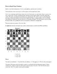 How to Read Chess Notation