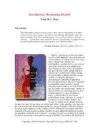 Paula M. L. Moya: "Introduction: Reclaiming Identity"