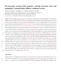 Pre-Inversion Normal Fault Geometry Controls Inversion Style and Magnitude, Farsund Basin, Offshore Southern Norway Thomas B