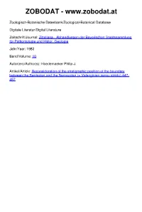 Reconsideration of the Stratigraphic Position of the Boundary Between
