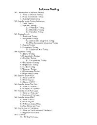 Software Testing Concepts