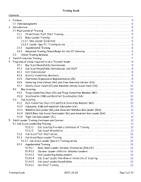 Training Guide 2007-10-24 Page 1 of 33 Training Guide Contents 1 Preface