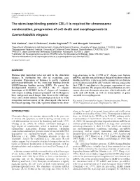 C. Elegans Cdl-1 Encodes a SLBP