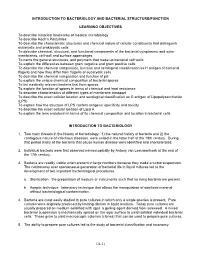 Introduction to Bacteriology and Bacterial Structure/Function