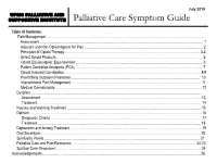 Palliative Care Symptom Guide