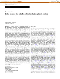 Pollination by Deception in Orchids