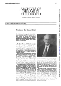 Professor Sir David Hull