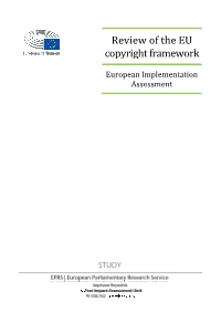 Review of the EU Copyright Framework