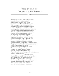 The Story of Pyramus and Thisbe