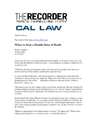 When to Seek a Double Dose of Death