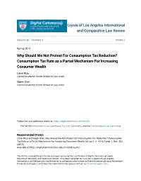 Why Should We Not Protest for Consumption Tax Reduction? Consumption Tax Rate As a Partial Mechanism for Increasing Consumer Wealth