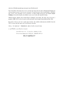 Fly Safely! Table of Contents
