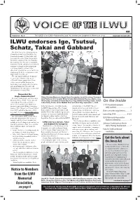 ILWU Endorses Ige, Tsutsui, Schatz, Takai and Gabbard
