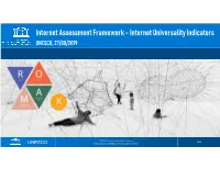 Internet Universality Indicators UNESCO, 27/08/2019