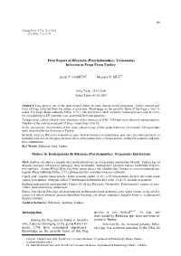 (Platyhelminthes: Trematoda) Infection in Frogs from Turkey. Introduction