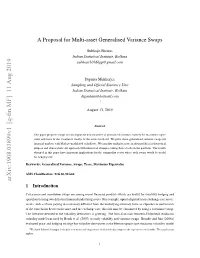 A Proposal for Multi-Asset Generalised Variance Swaps
