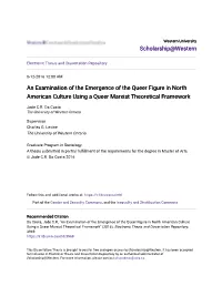 An Examination of the Emergence of the Queer Figure in North American Culture Using a Queer Marxist Theoretical Framework