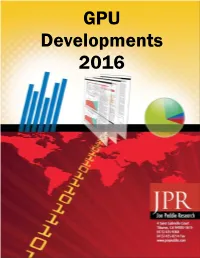 GPU Developments 2016