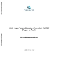 INDIA: Program Towards Elimination of Tuberculosis (P167523)