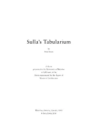 Sulla's Tabularium