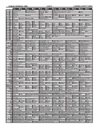Sunday Morning Grid 10/5/14 Latimes.Com/Tv Times