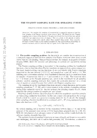 The Nyquist Sampling Rate for Spiraling Curves 11