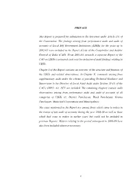 V PREFACE This Report Is Prepared for Submission to The