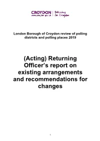 Acting Returning Officers Report
