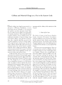 Celibate and Married Clergy on a Par in the Eastern Code