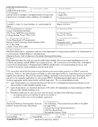 Effective Pavement Marking Practices for Sealcoat and Hot-Mix Asphalt (HMAC) Pavements in Texas