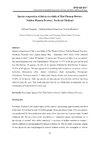 IPSFAB-2017 Species Composition of Fish in Rice Fields of That Phanom