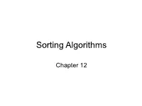 Sorting Algorithms