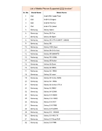 List of Mobile Phones Supported OTG Function*