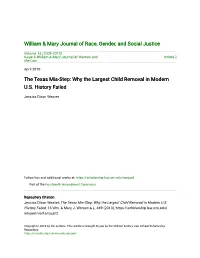 The Texas Mis-Step: Why the Largest Child Removal in Modern U.S. History Failed