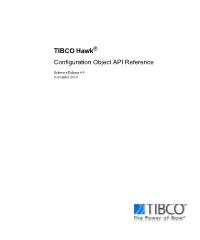 TIBCO Hawk Configuration Object API Reference Iv | Contents