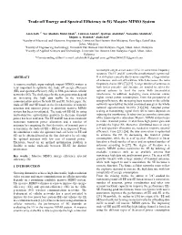 Trade-Off Energy and Spectral Efficiency in 5G Massive MIMO System