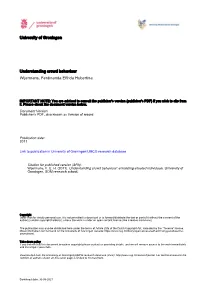 University of Groningen Understanding Crowd Behaviour