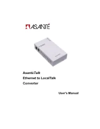 Asantétalk Ethernet to Localtalk Converter