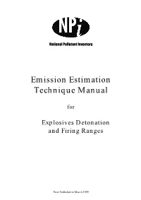 Emission Estimation Technique Manual