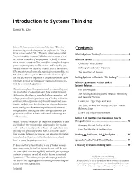 IMS013E Introduction to Systems Thinking