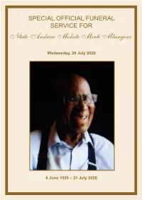 Ntate Andrew Mokete Moeti Mlangeni