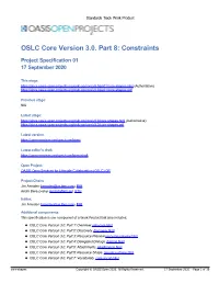 OSLC Core Version 3.0. Part 8: Constraints Project Specification 01 17 September 2020