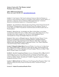 Outline for Biology Course 140, Classic Readings in Animal Behavior
